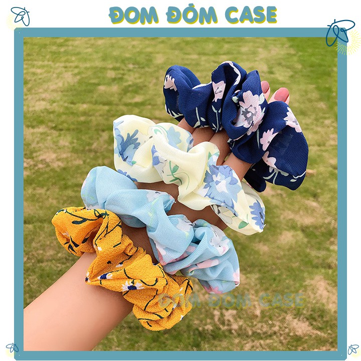 Dây cột tóc scrunchie lụa satin phi bóng sang chảnh - 43