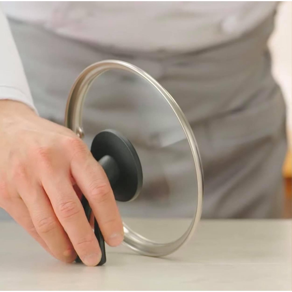 Nồi chiên ngập dầu kèm rổ chiên đồ inox, vung tự đứng KAIYO NHẬT BẢN 15cm. Màu Đỏ - Xanh Than