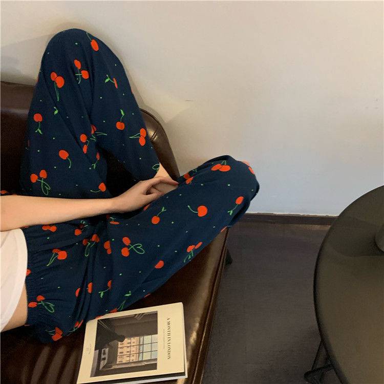 Ms.C💘 Quần dài mặc ở nhà in hình họa tiết hoạt hình thời trang mùa hè | BigBuy360 - bigbuy360.vn