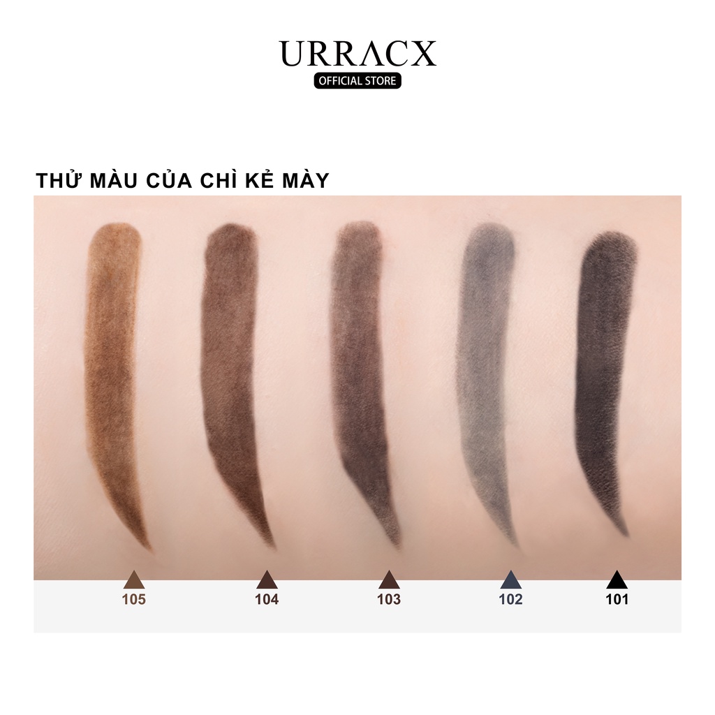 URRACX Chì xé kẻ mày cứng phẩy sợi Eyebrow Pencil xé chống thấm nước lâu trôi nhiều màu