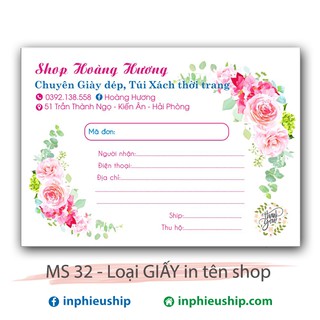 Phiếu giao, Phiếu ship hàng 400 tờ (MS: 32)