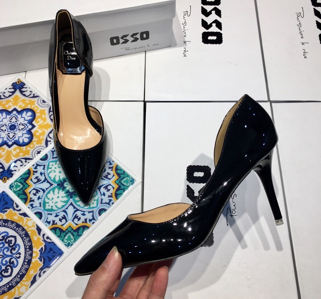 Giày hở eo 7cm gót sơn