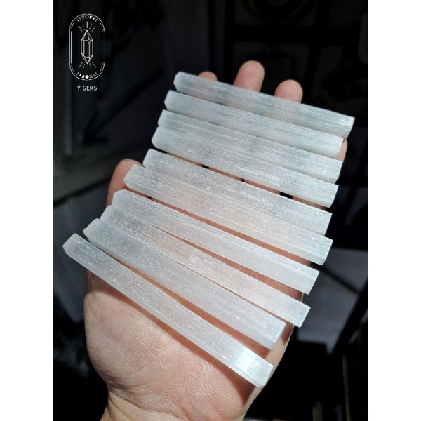 Selenite thô tự nhiên thanh tẩy bài Tarot, không gian sống và làm việc, sưu tầm trưng bày..