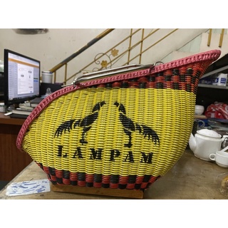 Làn giỏ xách gà chọi gà nòi LamPam tay cầm to inox 304 kích thước to