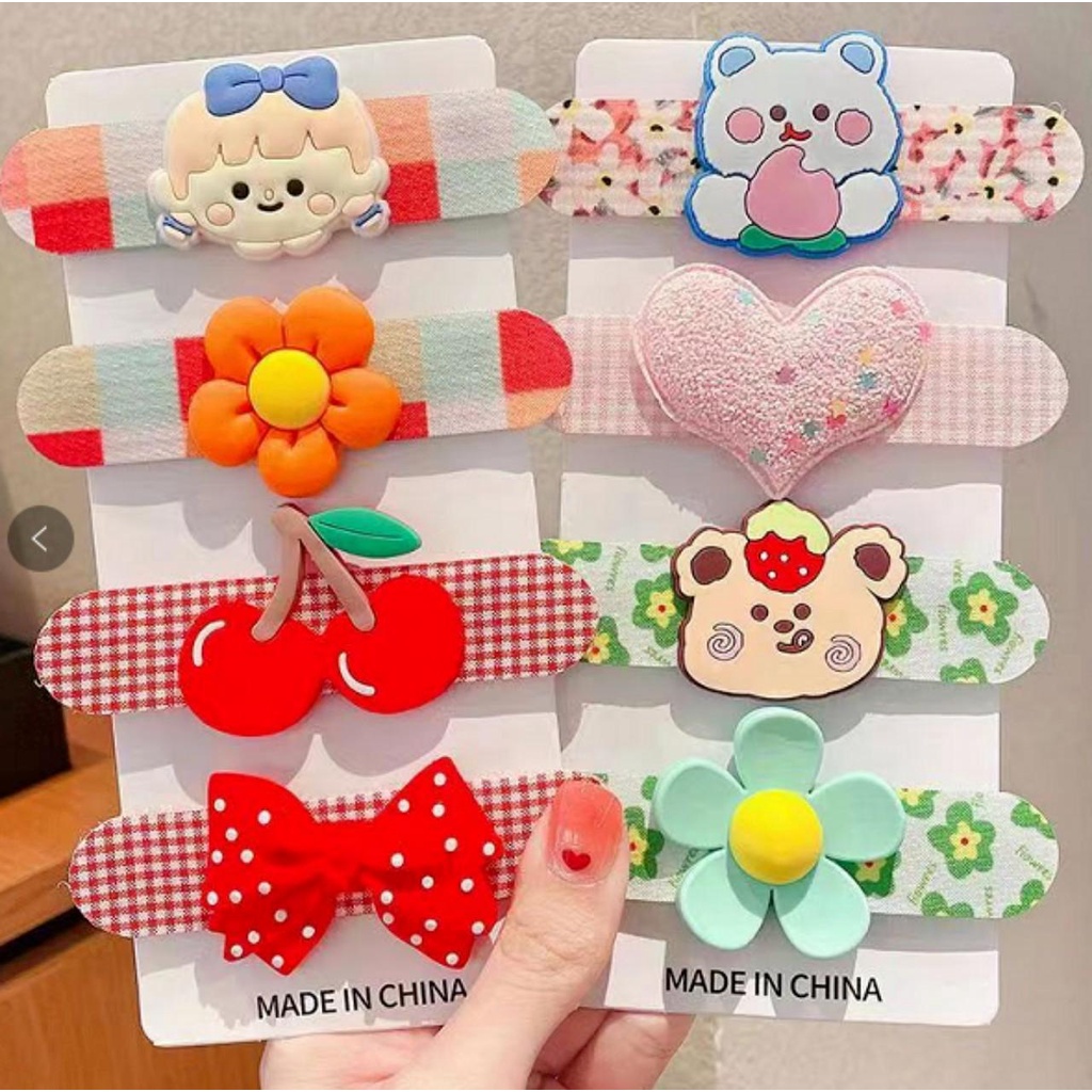 Miếng dán tóc mái dùng tạo kiểu trang trí tóc tiện lợi cho bé gái