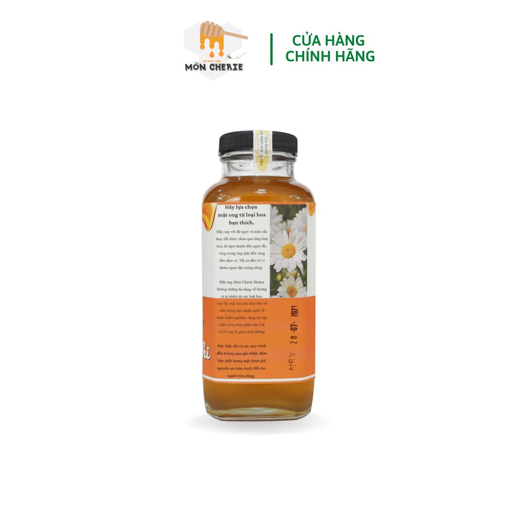 [350ml] Mật Ong Hoa Xuyến Chi Nguyên Chất Mon Cherie Honey Thoảng Vị Hoa Cỏ Thiên Nhiên 490g