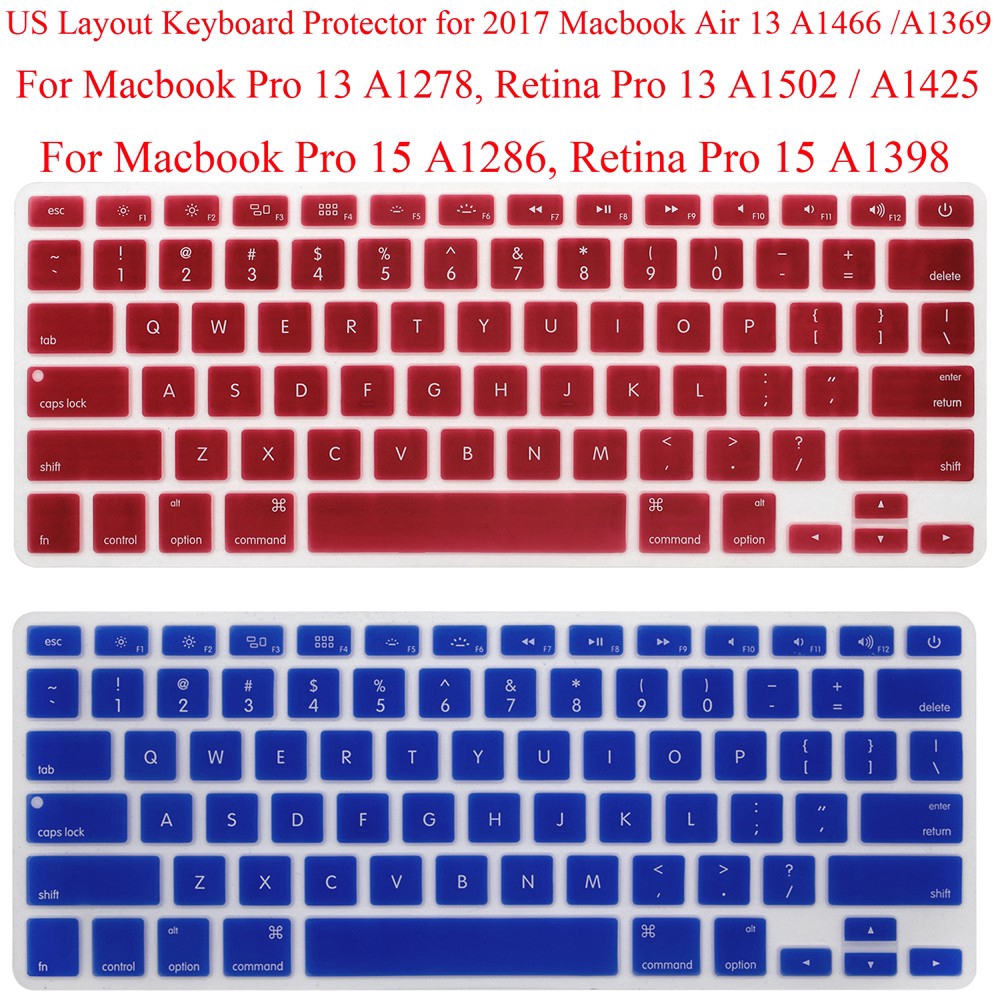 Miếng silicone bảo vệ bàn phím laptop chống nước cho Macbook Air 13 Pro 13.3 Retina 15 15.4