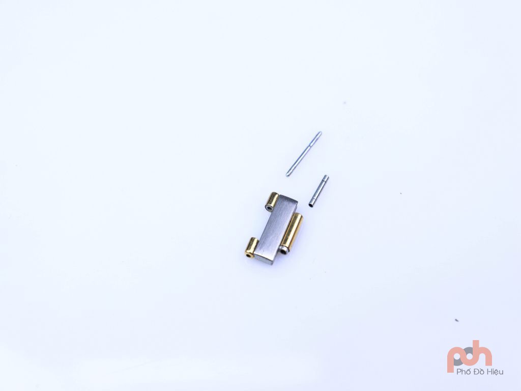 Mắt dây đồng hồ nữ Omega chính hãng dòng Contellation thép trắng + vàng 18k size 14 mm