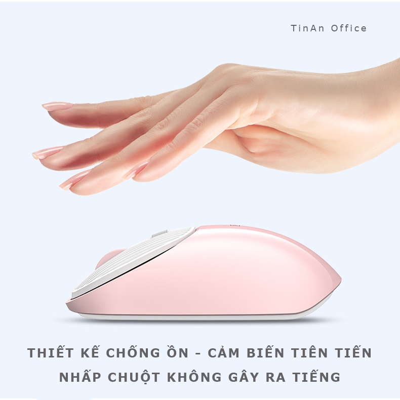 Chuột Không Dây Inphic E8 Chống Ồn, Wireless Mouse