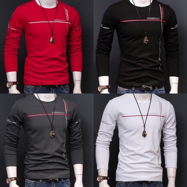 Áo thun nam dài tay Thu Đông phối màu thời trang - ATD005 | BigBuy360 - bigbuy360.vn