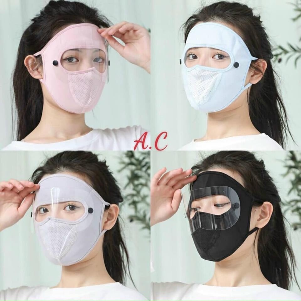 Khẩu trang vải ninja kèm kính chắn gió mưa bụi tiện lợi | BigBuy360 - bigbuy360.vn