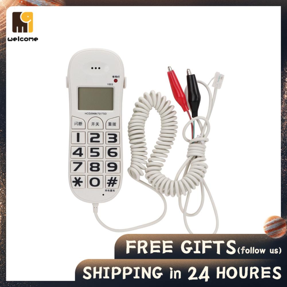 Welco LCD Phone Cable Tester Caller ID Detection FSK DTMF Alarm Clock Redial Flash