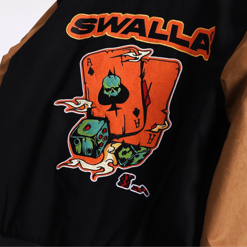 Áo Khoác SWALLA ALL IN VARSITY Da lộn - LOCAL BRAND chính hãng