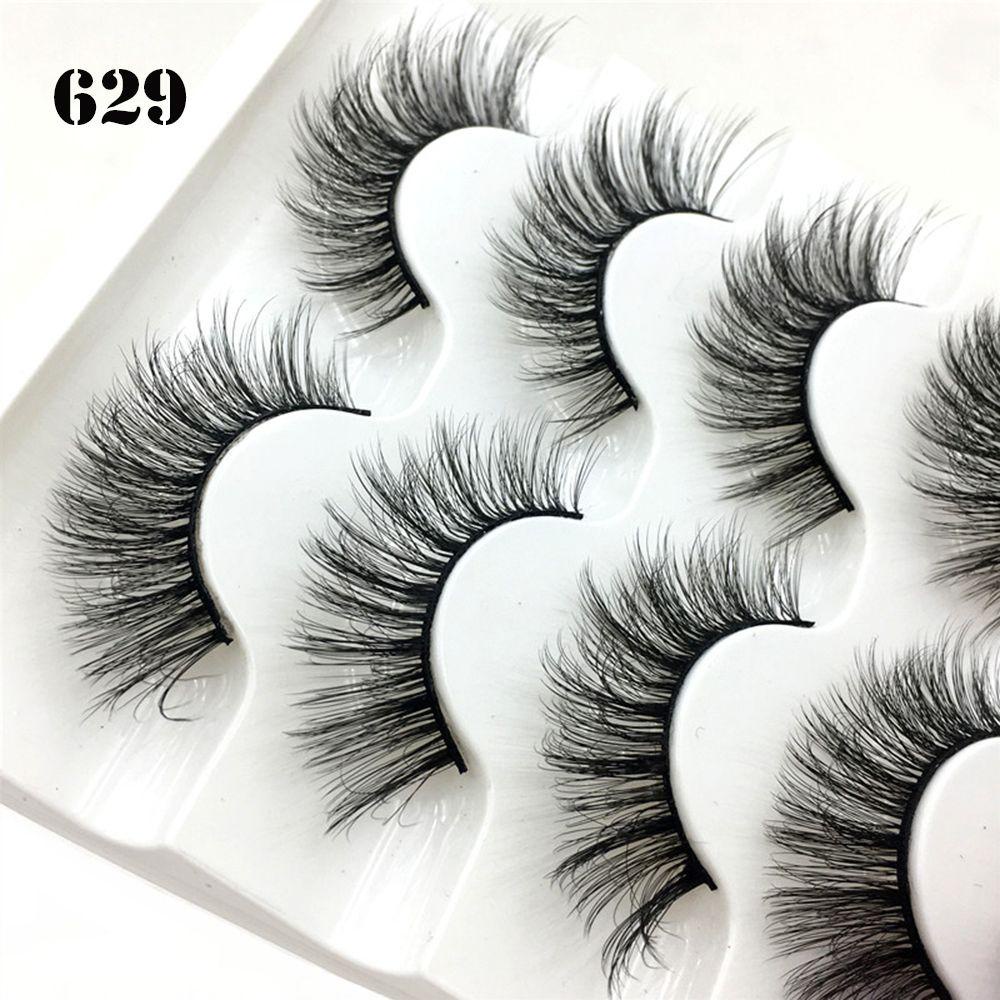 Set 5 Cặp Lông Mi Giả SKONHED Siêu Trắng 3D Handmade