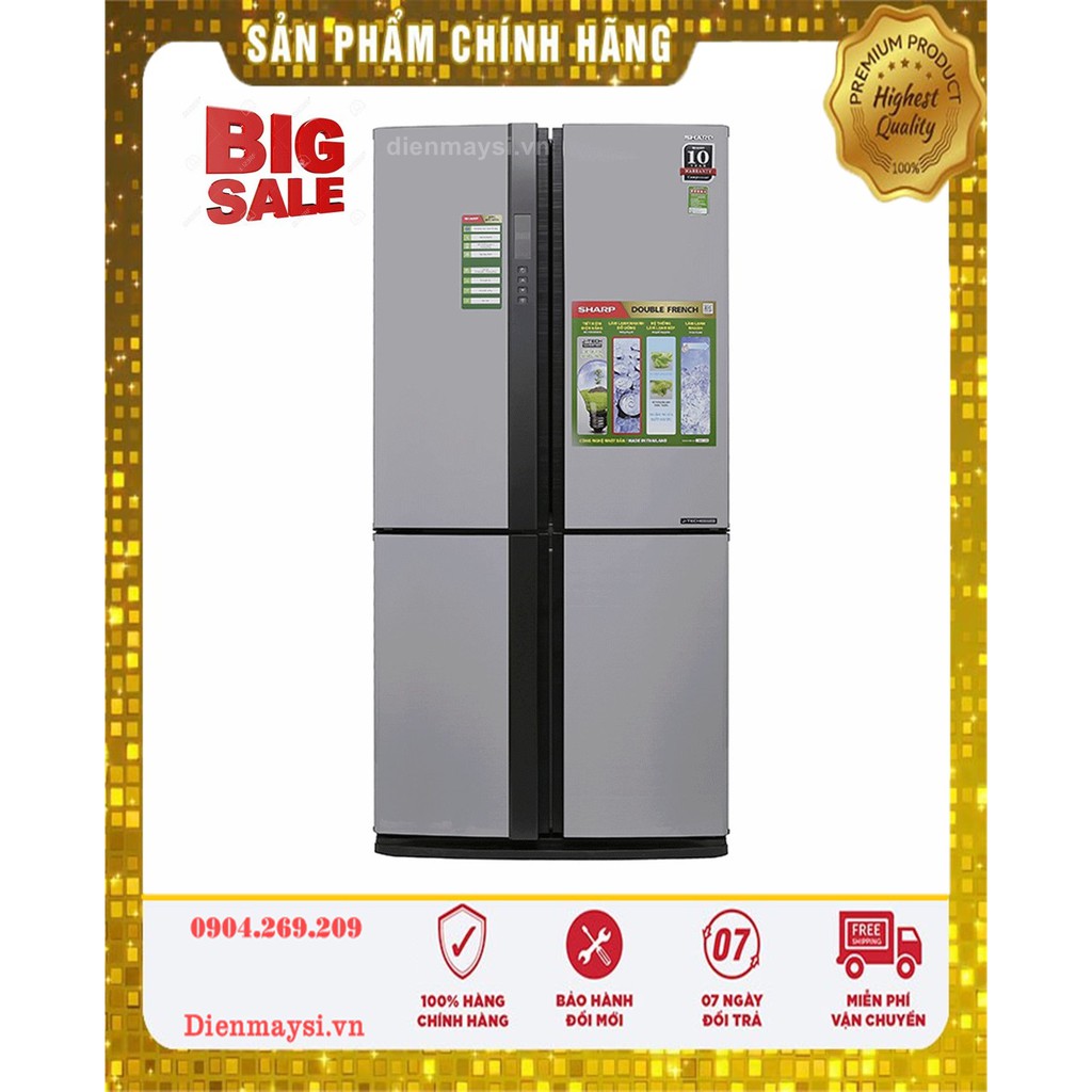Tủ lạnh Sharp Inverter 626 lít SJ-FX631V-SL (2018) (Miễn phí giao tại HCM-ngoài tỉnh liên hệ shop)