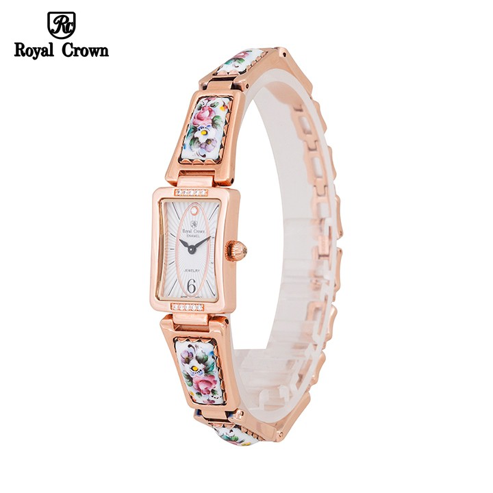 [Tặng bộ chăm sóc da mặt] Đồng hồ nữ Chính Hãng Royal Crown 6431 RG Ceramic Watch (Handmade Special)