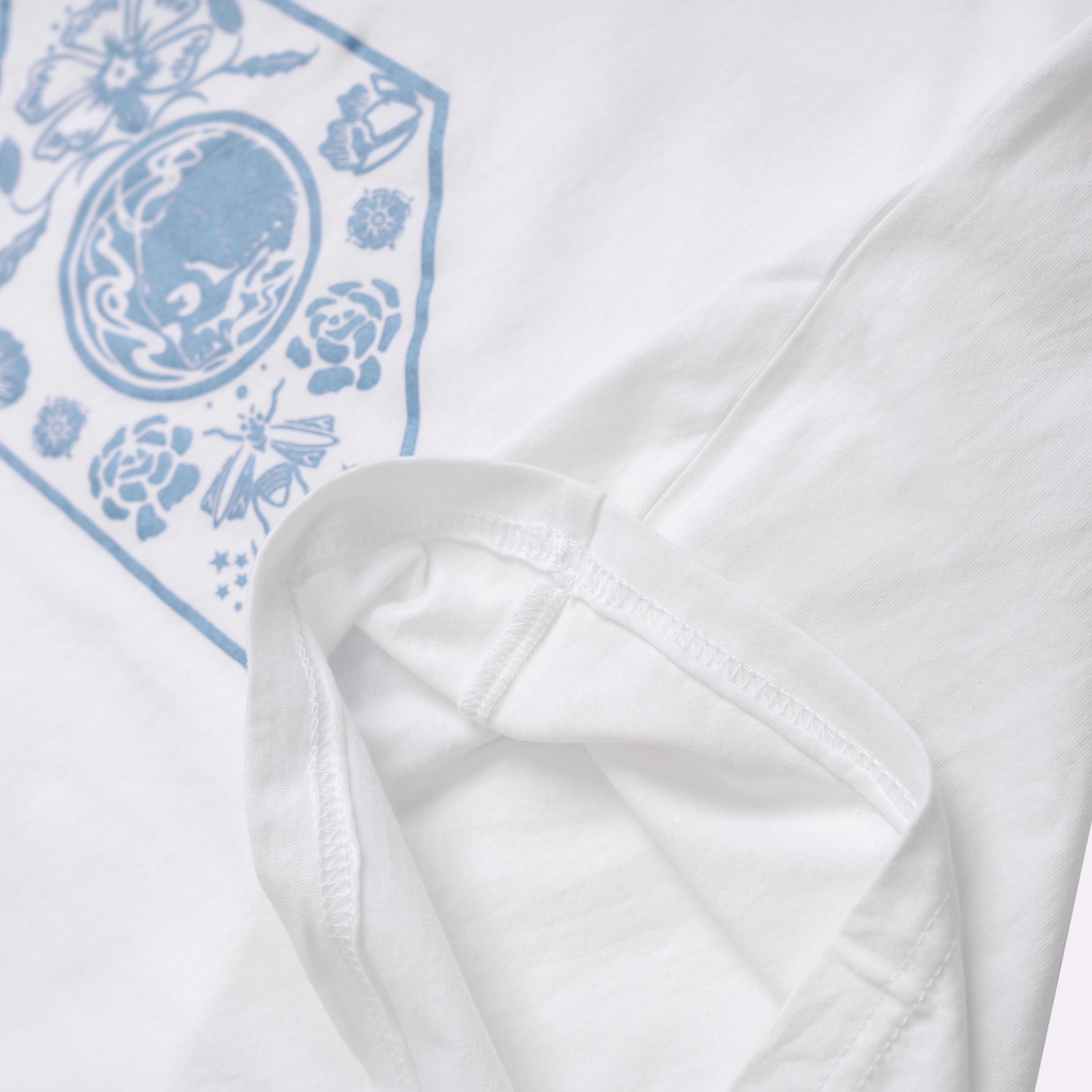 Áo Phông Cộc Tay Trơn Chất Vải Co Dãn 4 Chiều In Hình Hoa Văn Hoạ Tiết Màu Trắng Thời Trang MENCLOTHER | BigBuy360 - bigbuy360.vn