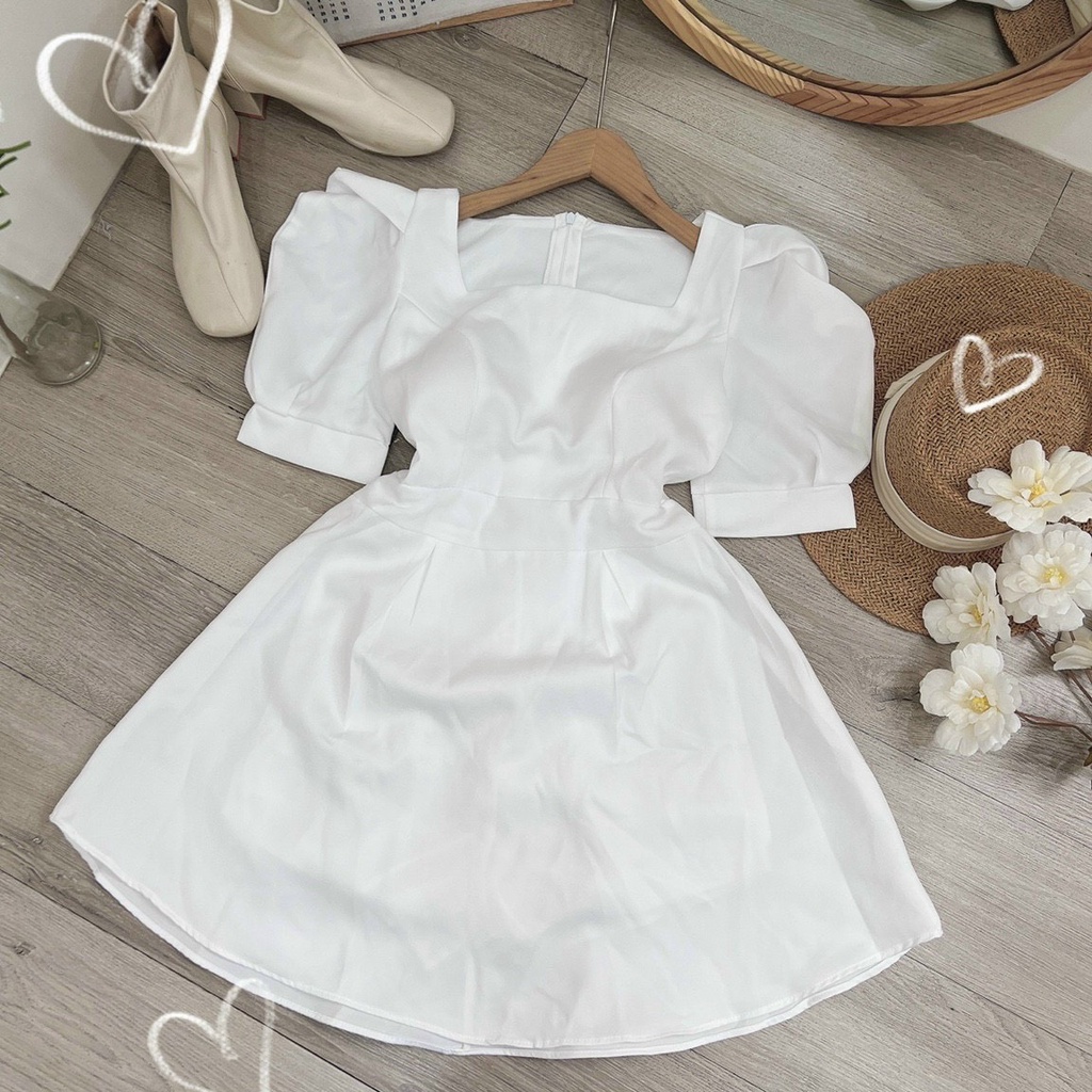 Đầm Phi Xoè Cổ U Siêu Đẹp