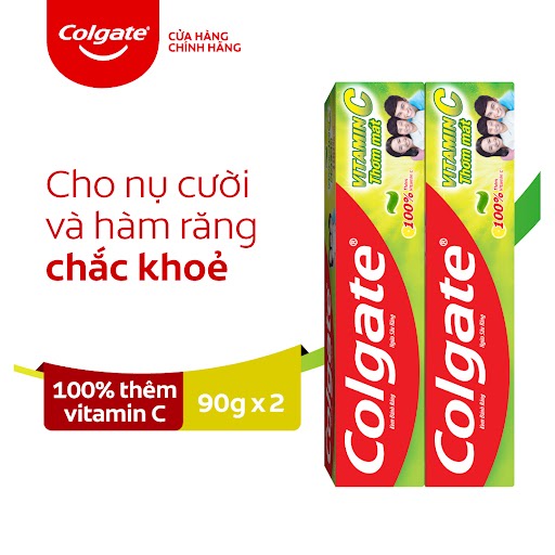 Bộ 2 kem đánh răng Colgate vitamin C 90g