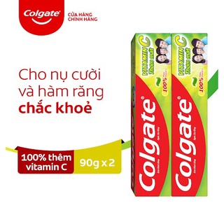 Bộ 2 kem đánh răng Colgate vitamin C 90g