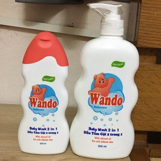 Dầu tắm gội trẻ em Wando 2 trong 1 chọn size