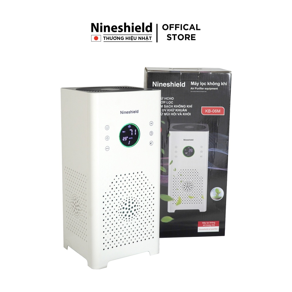 [Mã ELMALL10 giảm 10% đơn 500K] Máy lọc không khí, khử mùi, diệt khuẩn-Nineshield KB-06M