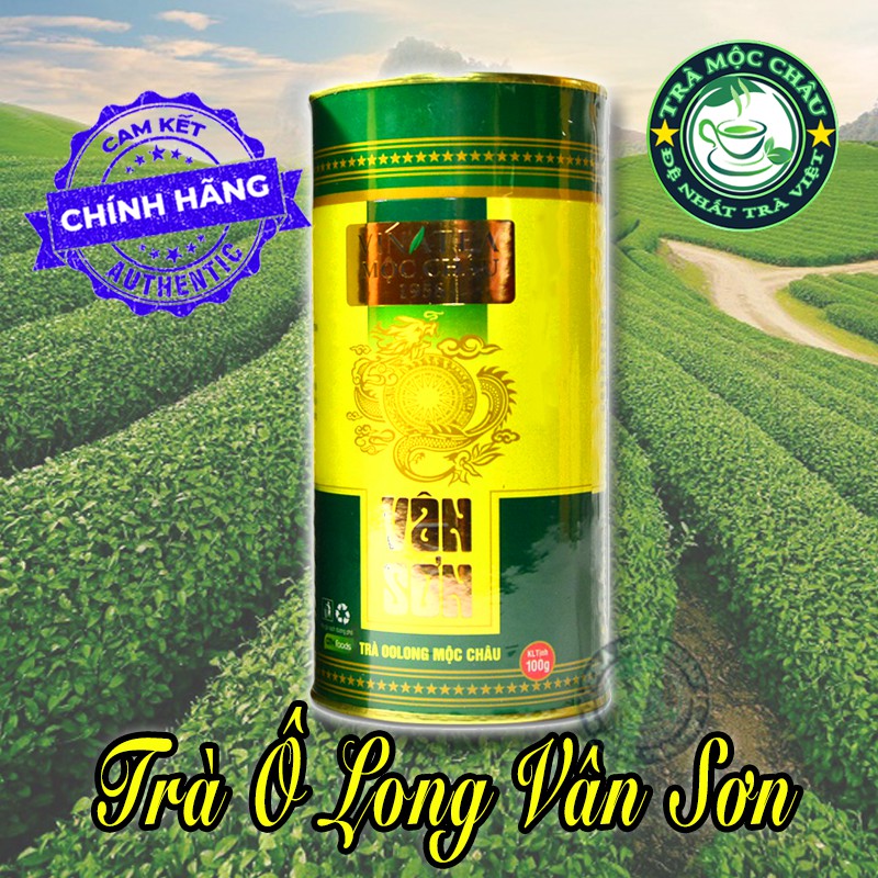 Trà Ô Long Vân Sơn - Trà Ô Long Cao Cấp Mộc Châu hộp 100gr