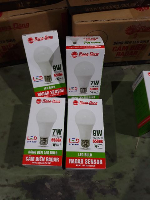 Bóng Led Bulb cảm biến A60 9W, TR70 15w Rạng Đông