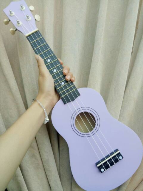 Đàn Ukulele tím thủy chung 💜//Rẻ Vô Địch.[Đàn + bao đàn + gảy + dây thay]