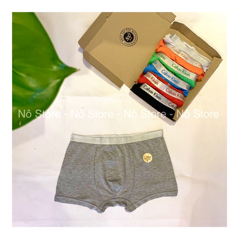 Boxer quần lót nam sịp đùi viền bạc vải cotton nhiều màu sexy Nô Store