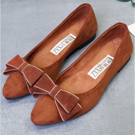 Giày búp bê đính nơ da mềm chất đẹp | BigBuy360 - bigbuy360.vn