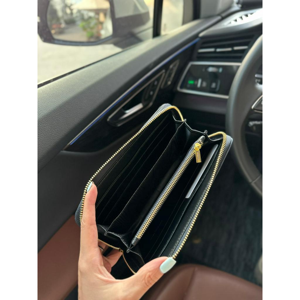 Ví Cầm Tay Di.or Size 20cm ĐEn, Ghi