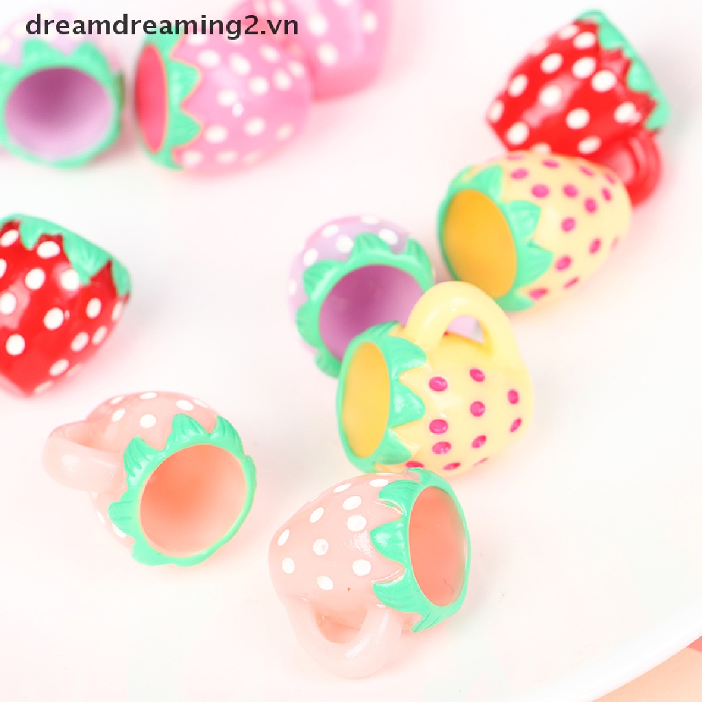 2 Cốc nước mini bằng nhựa tỉ lệ 1: 12 trang trí nhà búp bê