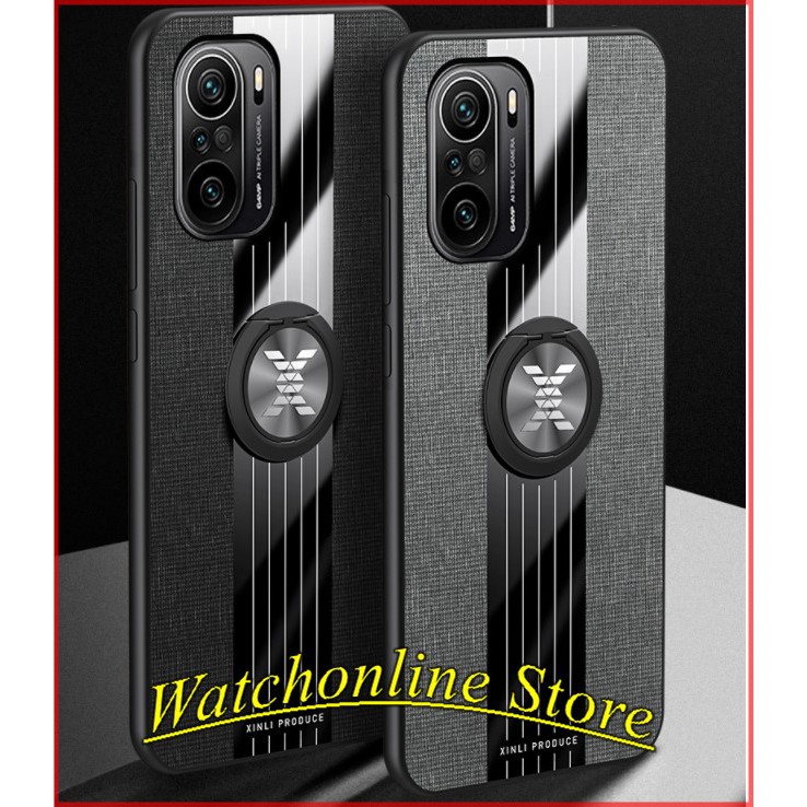 Ốp lưng Xiaomi Redmi K40 / K40 Pro / Mi 11 họa tiết vải jean kẻ sọc cao cấp