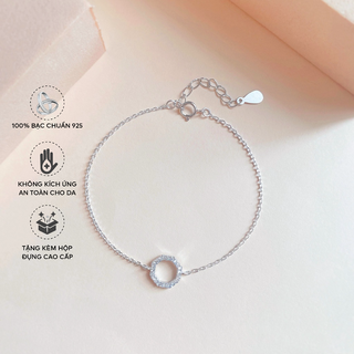 Lắc tay bạc blue peach circle lt507