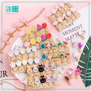 10 Cái Kẹp Gỗ Kẹp Ảnh Hoạt Hình Dễ Thương Treo Trang Trí Tường Tự Làm （Hàng ngẫu nhiên）