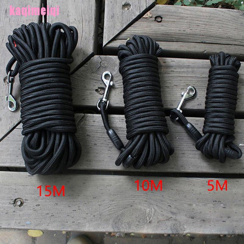 Dây dắt thú cưng đi dạo bằng nilon màu đen dài 5m / 10m / 15m an toàn tiện dụng
