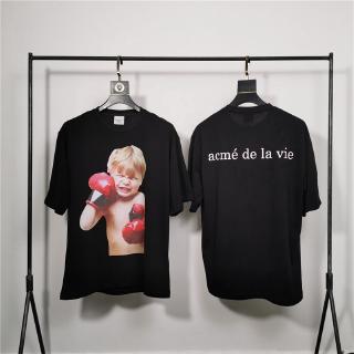 Áo thun bằng cotton tay ngắn cỡ lớn in hình cậu bé thời trang cho cả nam và nữ