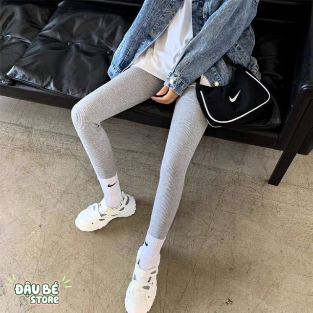 QUẦN LEGGING ÔM BODY CHẤT LEN TĂM CẠP CAO GEN BỤNG SIÊU CO GIÃN - QUẦN DÀI NỮ LÓT NỈ SIÊU ẤM HÀNG LOẠI 1 - DAUBE - Q039