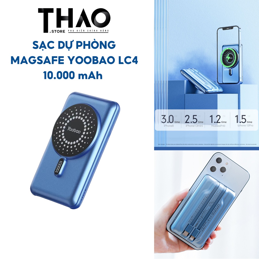 Pin Yoobao LC4 10000mAh (Sạc không dây từ tính)