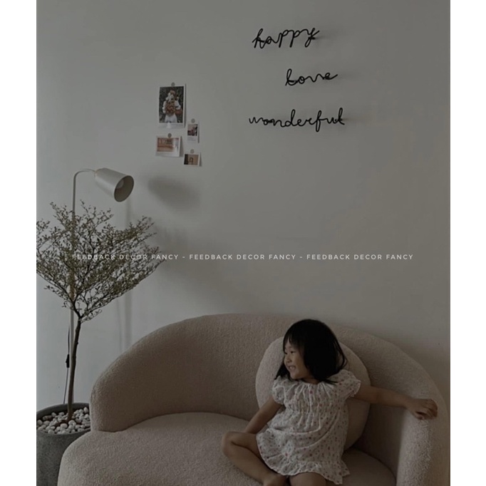 Chữ sắt treo tường trang trí nhà, Chữ wonderful, love, hello, happy, home, merci - Decor Fancy