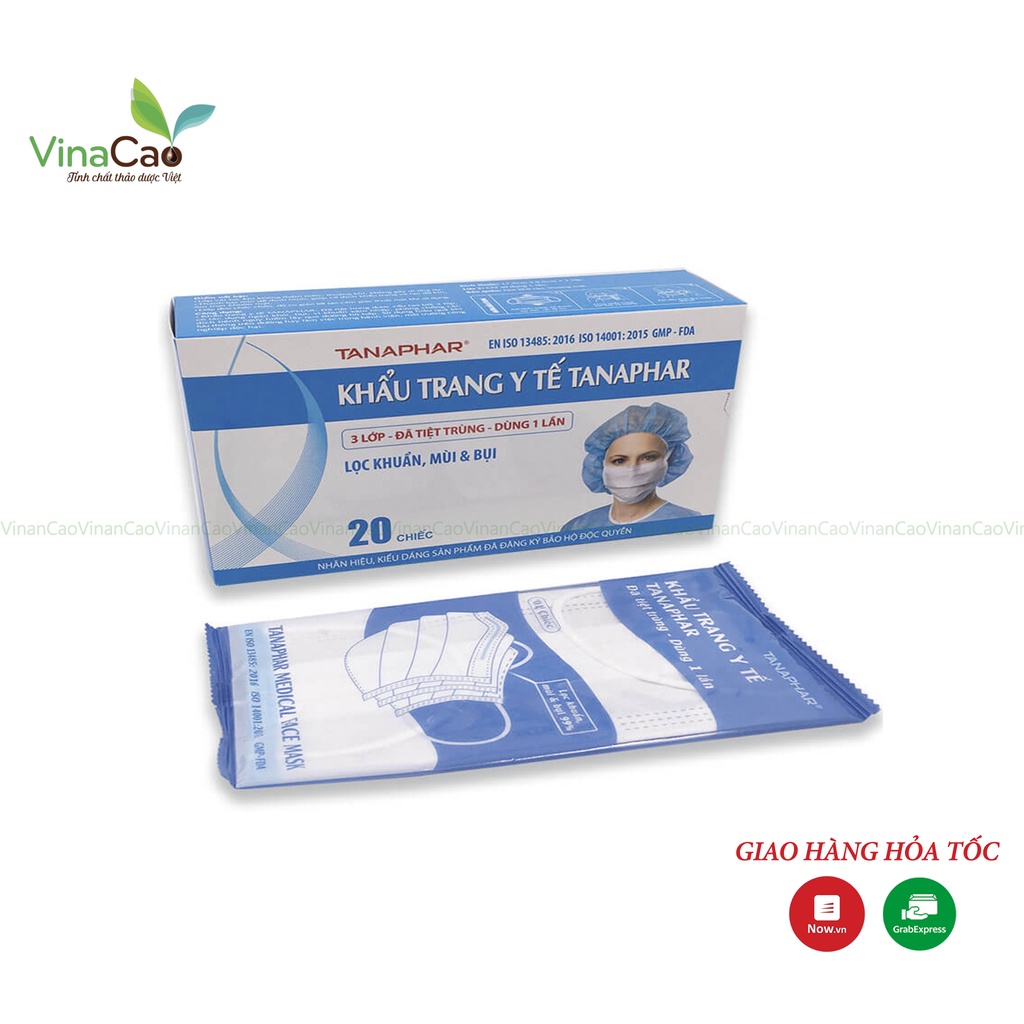 ✅KHẨU TRANG Y TẾ TANAPHAR TIỆT TRÙNG⚡️đóng túi 1 chiếc⚡️bảo vệ đường hô hấp,dễ thở,không gây mụn⚡️
