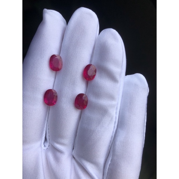 Ruby mài giác oval