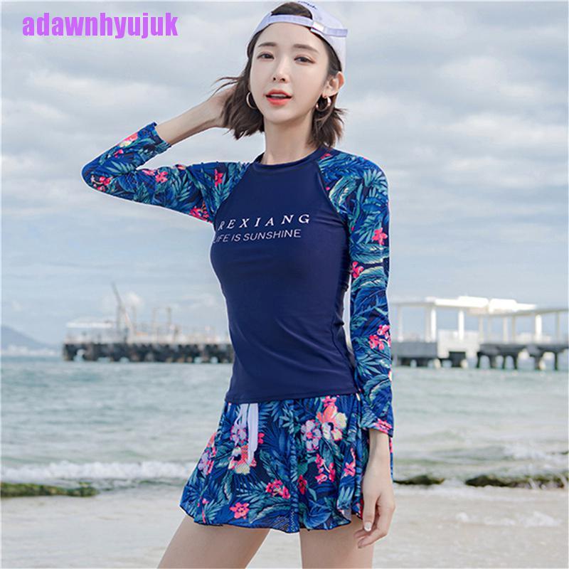 Bộ Đồ Bơi Hai Mảnh Tay Dài Chống Nắng Phong Cách Thể Thao Cho Nữ | BigBuy360 - bigbuy360.vn