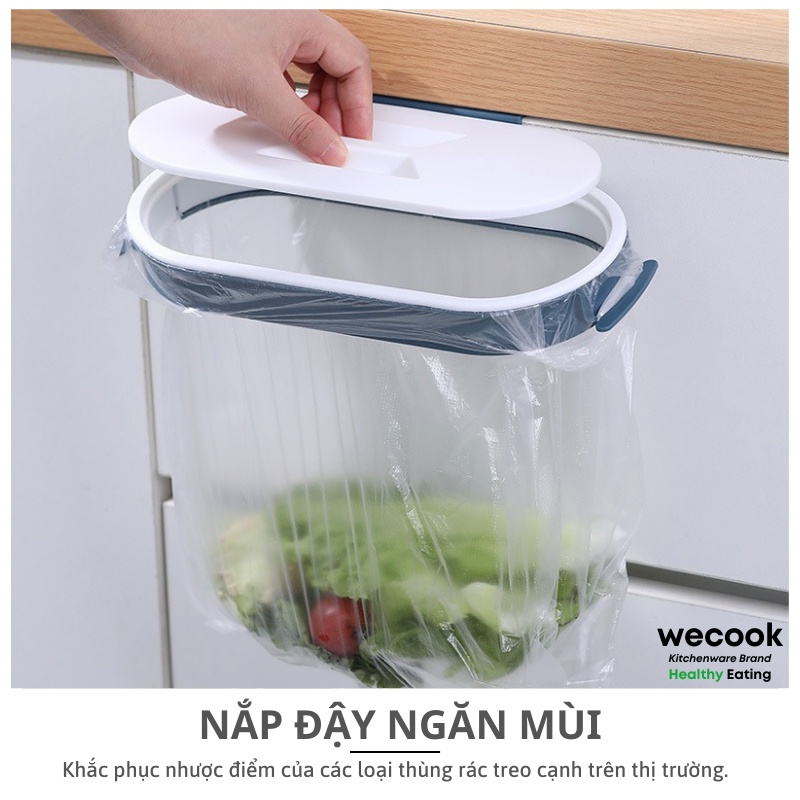 Thùng rác treo tủ bếp WeCook bằng nhựa PP chịu lực có nắp đậy tiện ích