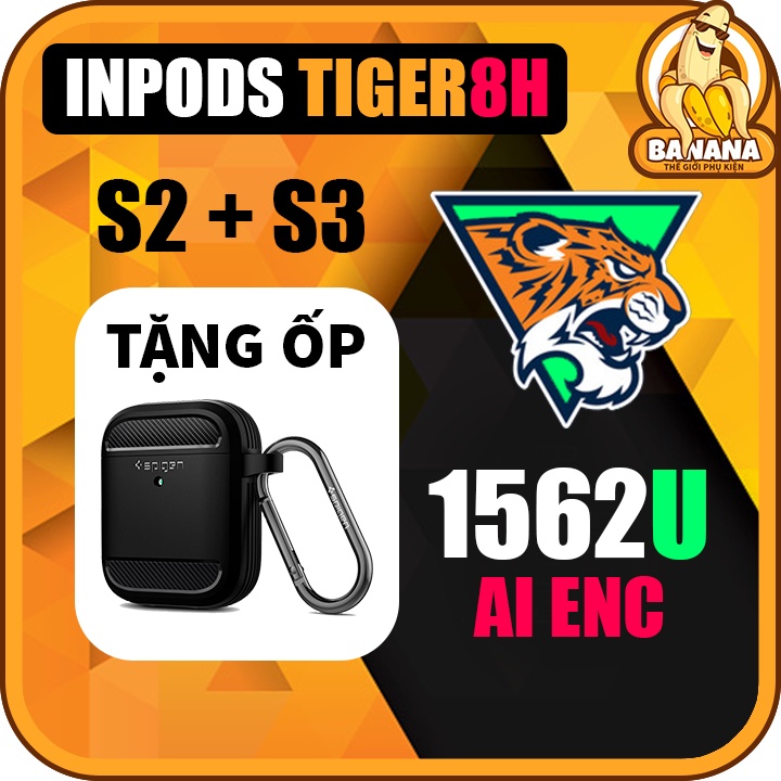 Tai Nghe Bluetooth inPods S2, S3 TWS 5.0 Bản Quốc Tế Không Dây Cảm Ứng Chống Nước IPX5, Chống Ồn Tích Hợp Sạc Không Dây