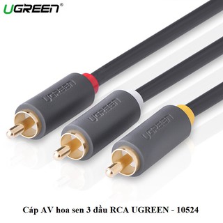 Cáp AV Hoa Sen 3 Đầu RCA Dài 1,5M Ugreen 10524