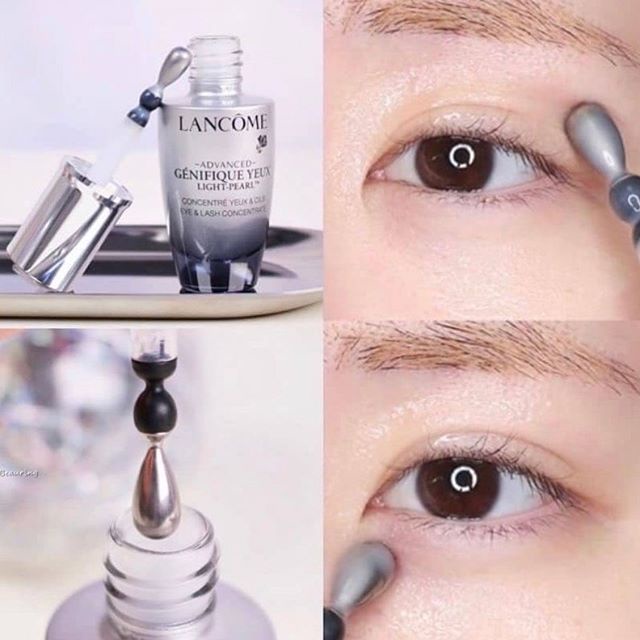 Bộ tinh chất dưỡng da minisize Lancome Advanced Genifique + dưỡng mắt Genifique Yeux Light Pearl