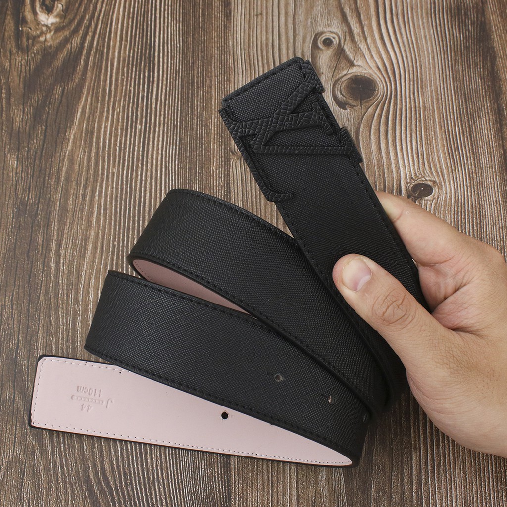 Dây Lưng Nam Da Mềm CaRo Hot Hit Dây Nịt Nam LV Mặt Vàng Đen Nguyên Khối Cao Cấp Thời Trang Lịch Lãm