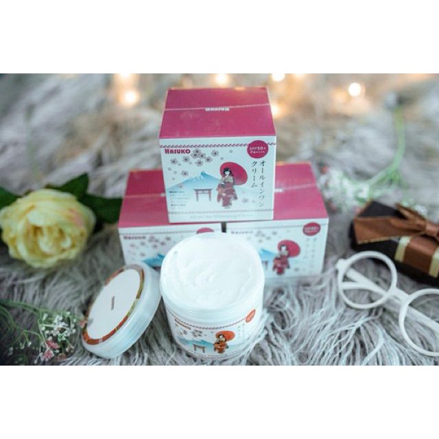 Ủ Trắng Da Toàn Thân Hasuko All In One Whitening Cream SPF50+ 280gr Nhật Bản